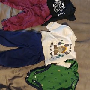 Baby bundle 3 shirts 2 pants